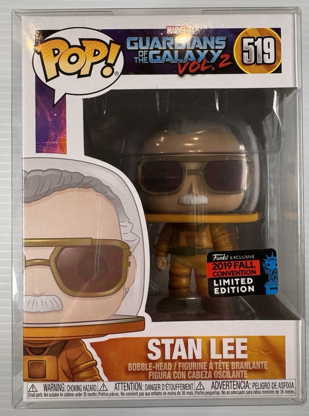 Funko Pop Stan Lee 519 Astronaut Guardians of the Galaxy 2019 NYCC Exclusive